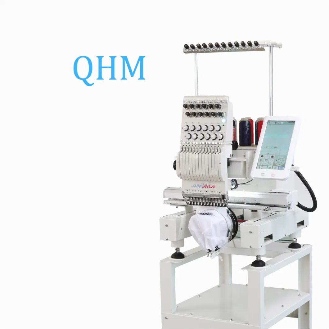Top Quality Single Head Embroidery Machine with Multi Functions Cap/T-Shirt/Uniform/Flat Garment/Towel/3D Embroidery