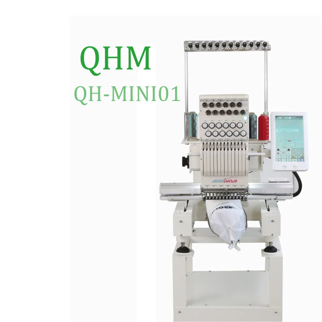 Top Quality Single Head Embroidery Machine with Multi Functions Cap/T-Shirt/Uniform/Flat Garment/Towel/3D Embroidery